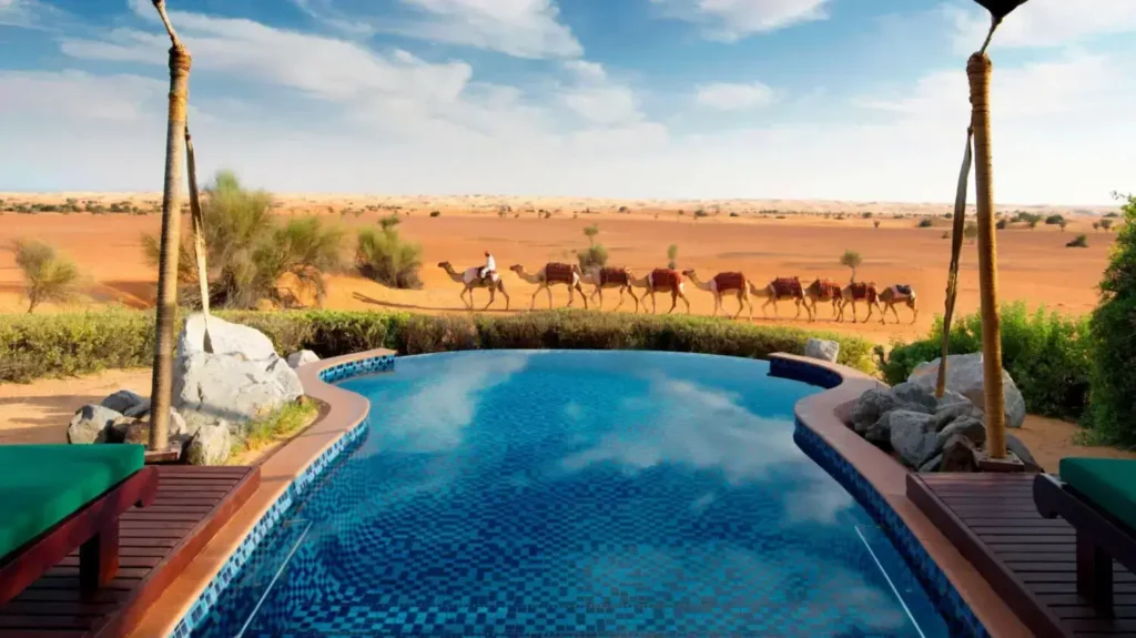 Top five Luxury Resorts in Dubai Al Maha Luxury Collection Desert Resort Spa one VETURI