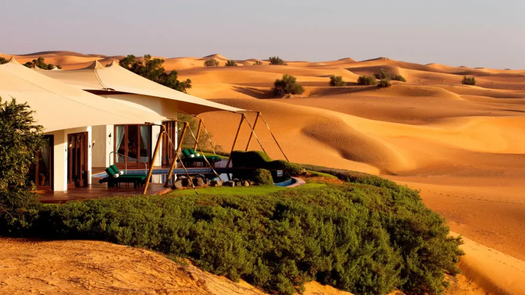 Top five Luxury Resorts in Dubai Al Maha Luxury Collection Desert Resort Spa two VETURI